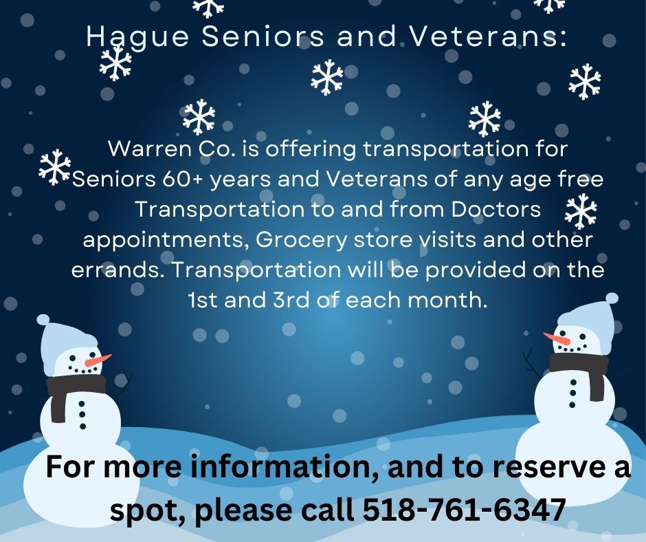 New Service offered by Warren Co. for Seniors and Vets