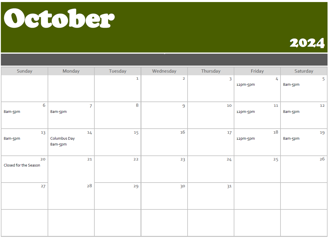 2024 October Boat Launch Schedule